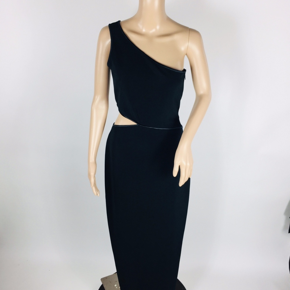 abs Evening Collection cut out dress black one sho